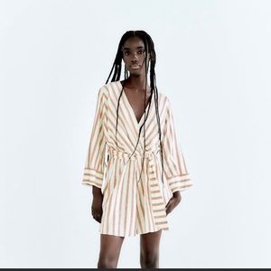 NWOT ZARA Striped ROMPER